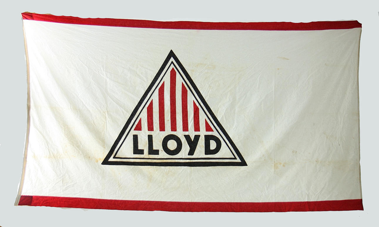 FLAGGA, LLOYD, logotype/bilmärkesflagga,1900-talets mitt.