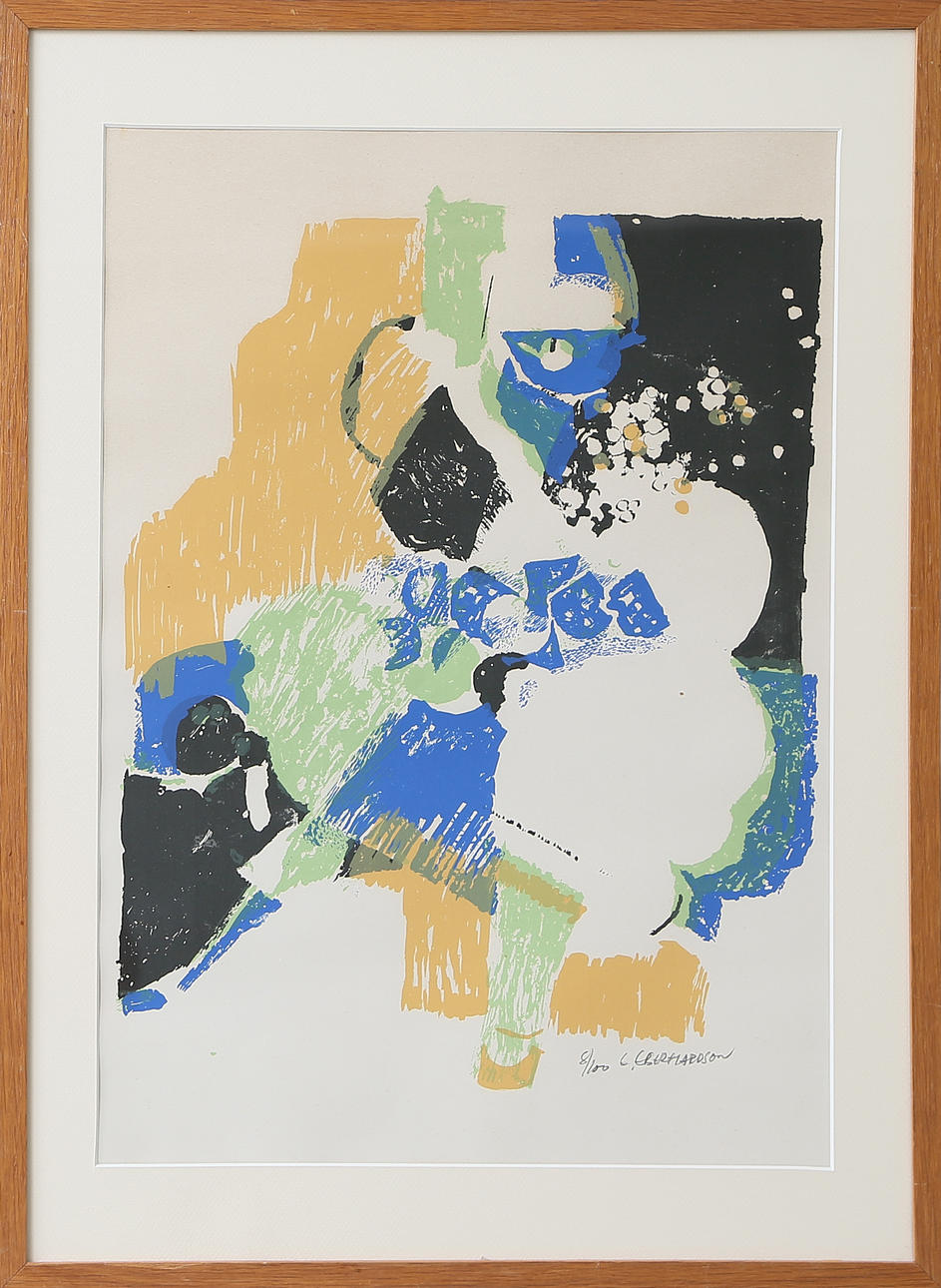 EBBE EBERHARDSON. LITO, signerad, 1900-tal.