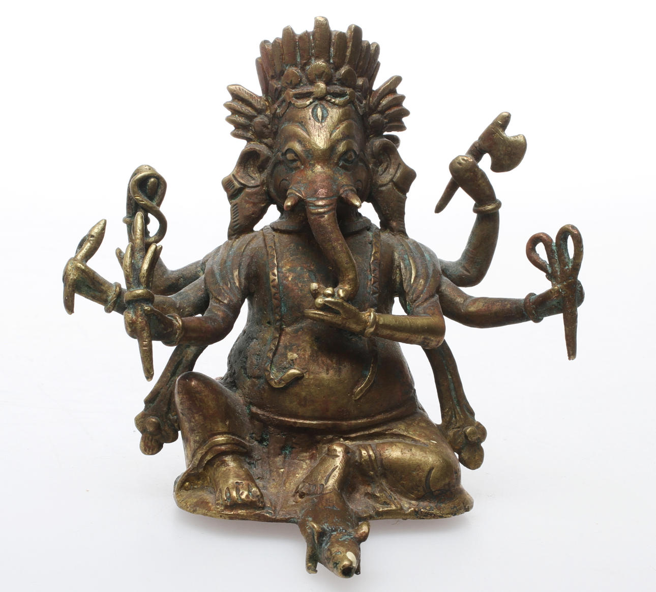 BRONSSKULPTUR, Ganesha, trol Indien.