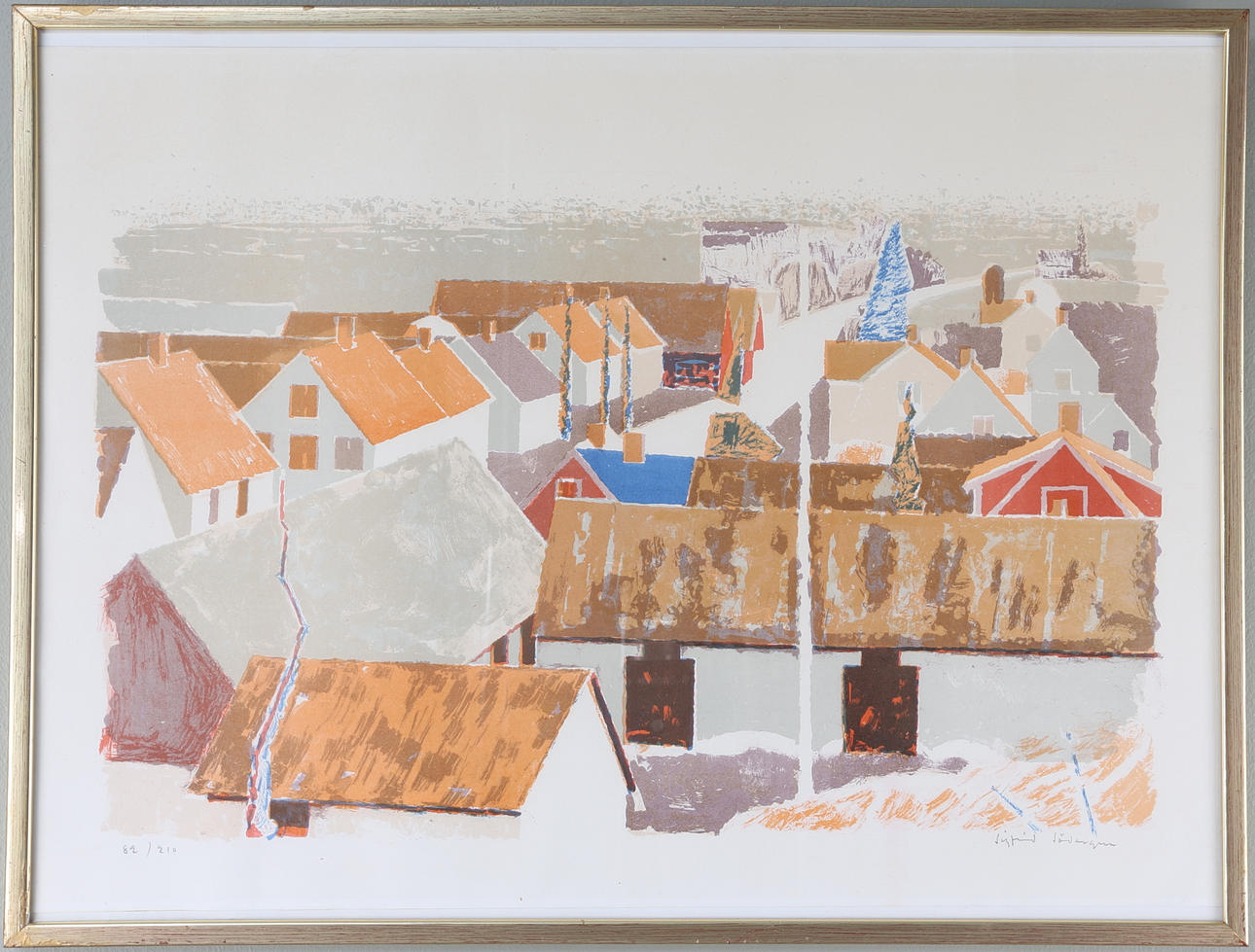 SIGFRID SÖDERGREN. Färglitografi, signerad och numrerad 82/210.