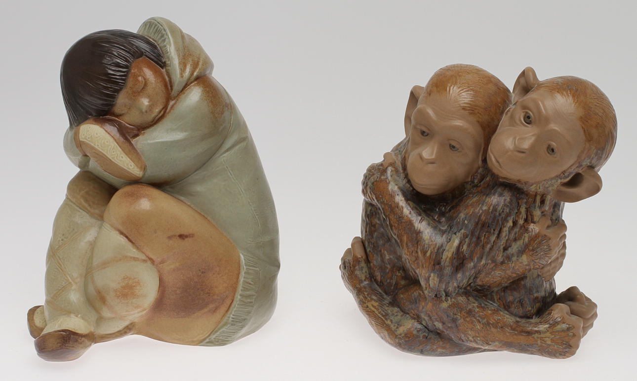 FIGURINER, 2 st, keramik, Lladro, Spanien.