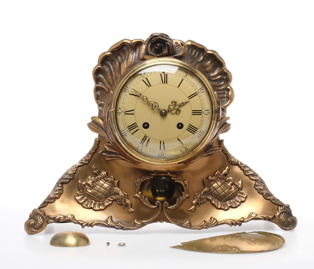 BORDSPENDYL, brons, rokokostil, Westerstrand Töreboda, 1900-tal.