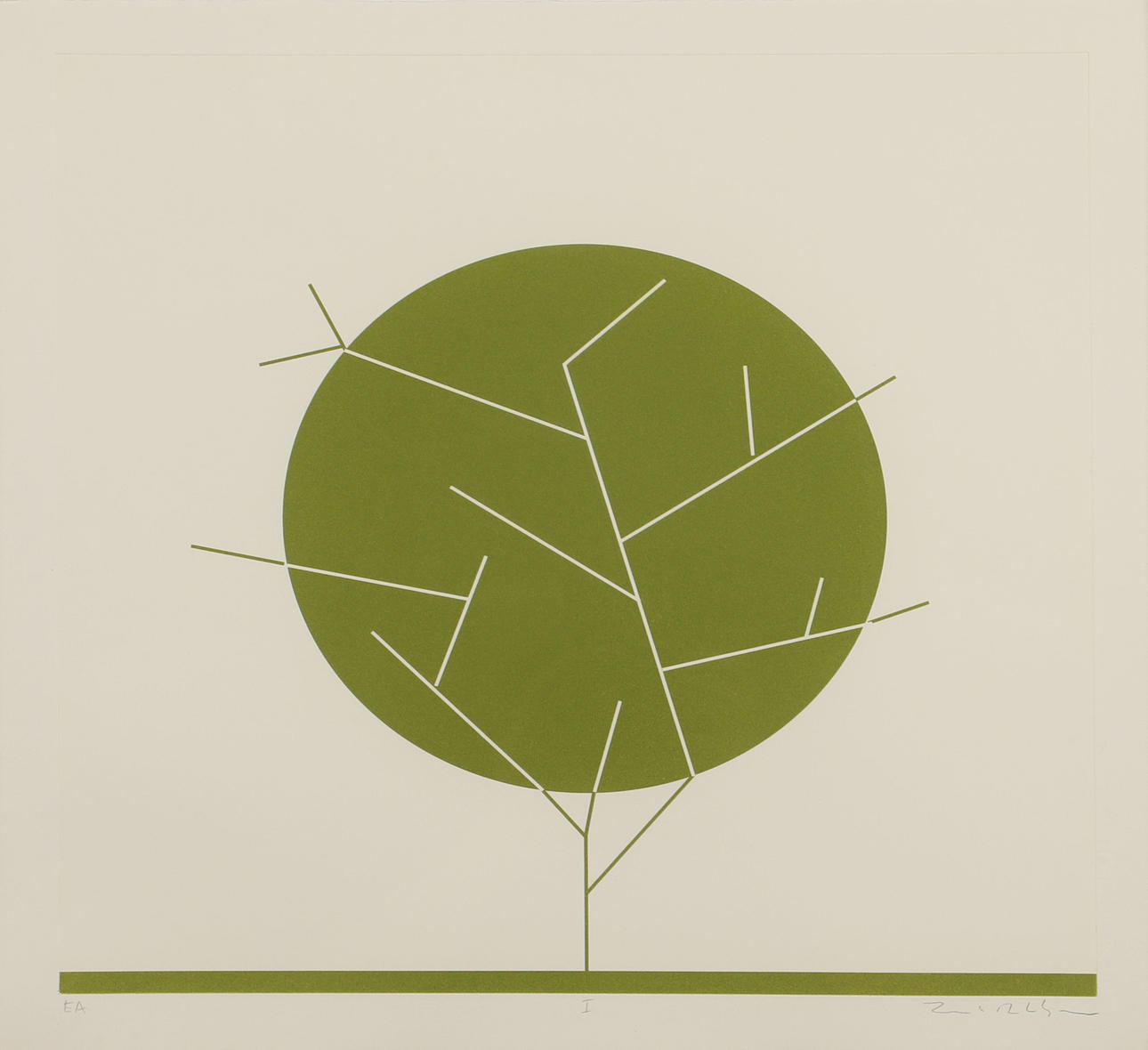 JACOB DAHLGREN. "Constructing a New World I", color etching, signed.