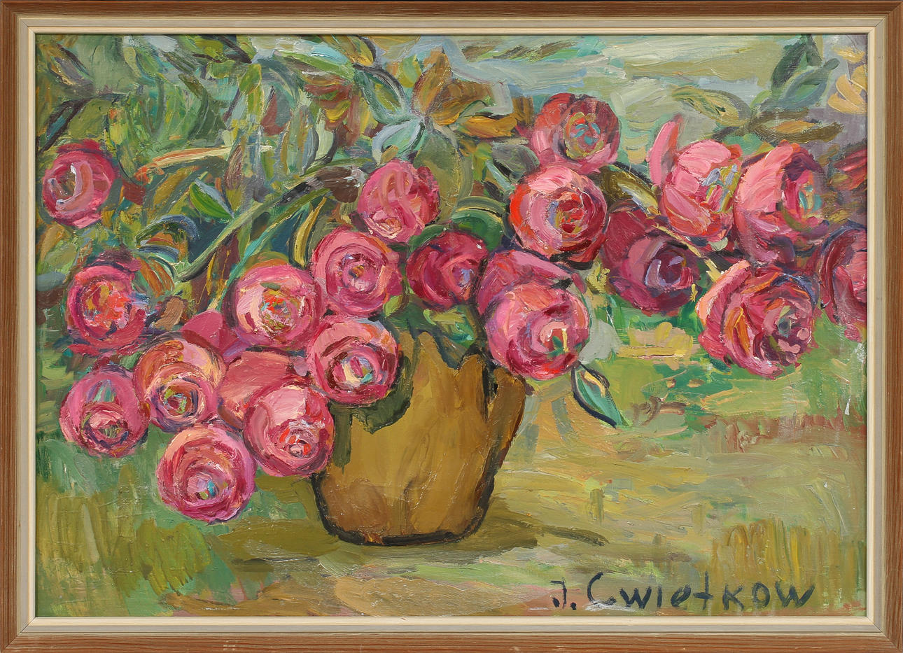 JRIADA CWIETKOW. Olja på duk, signerad.