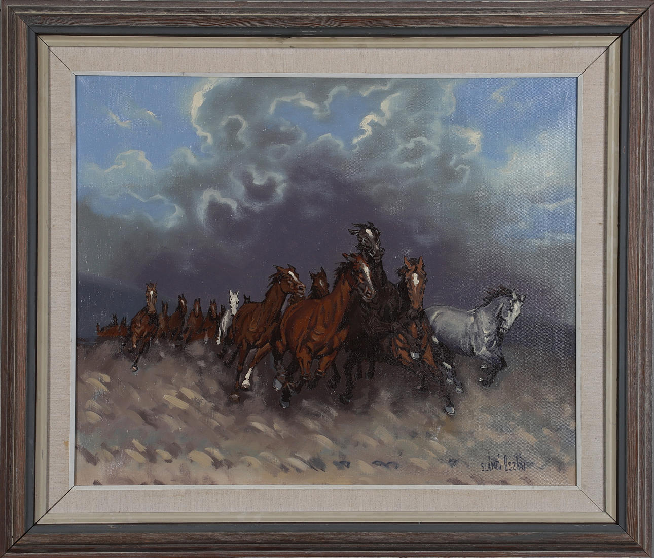 SZANTO OSZKAR. oil on canvas, signed.