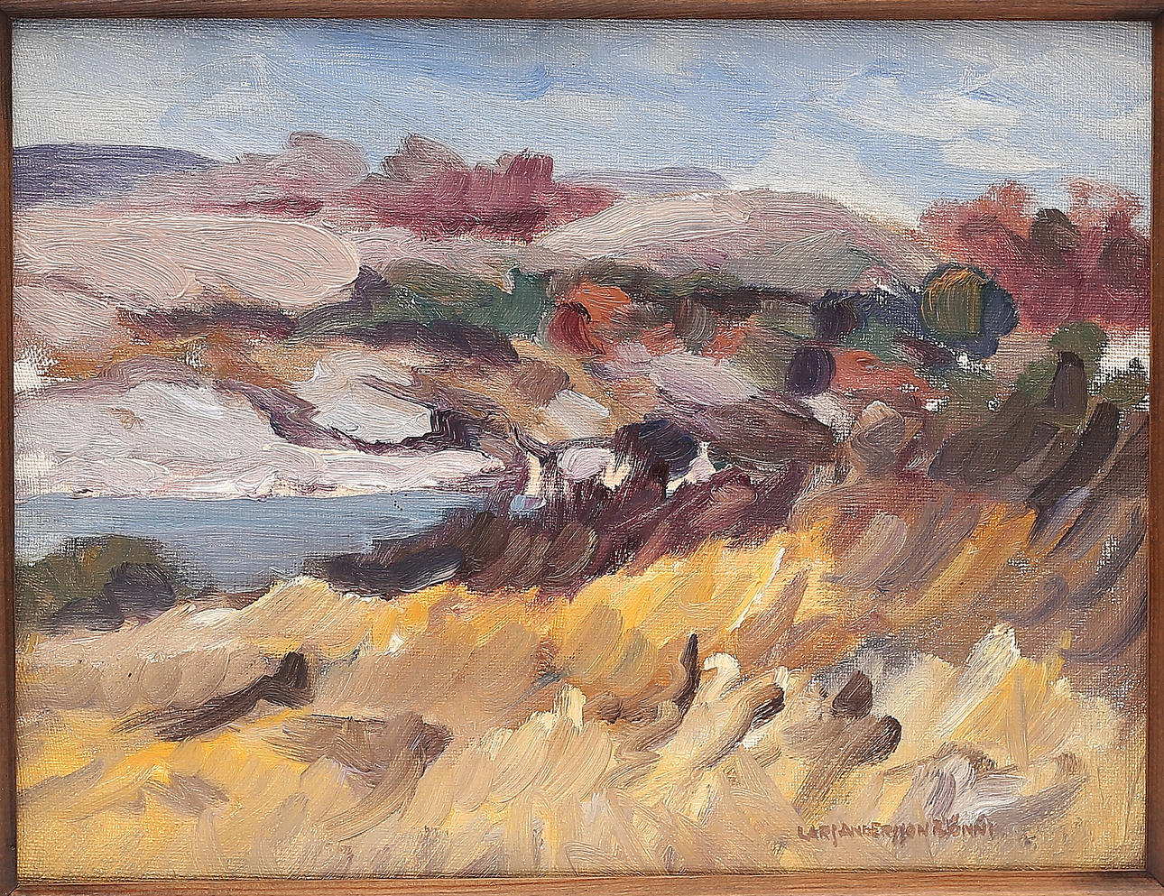 LARS ANDERSSON BJÖNNI. Landscape, oil on canvas, signed.