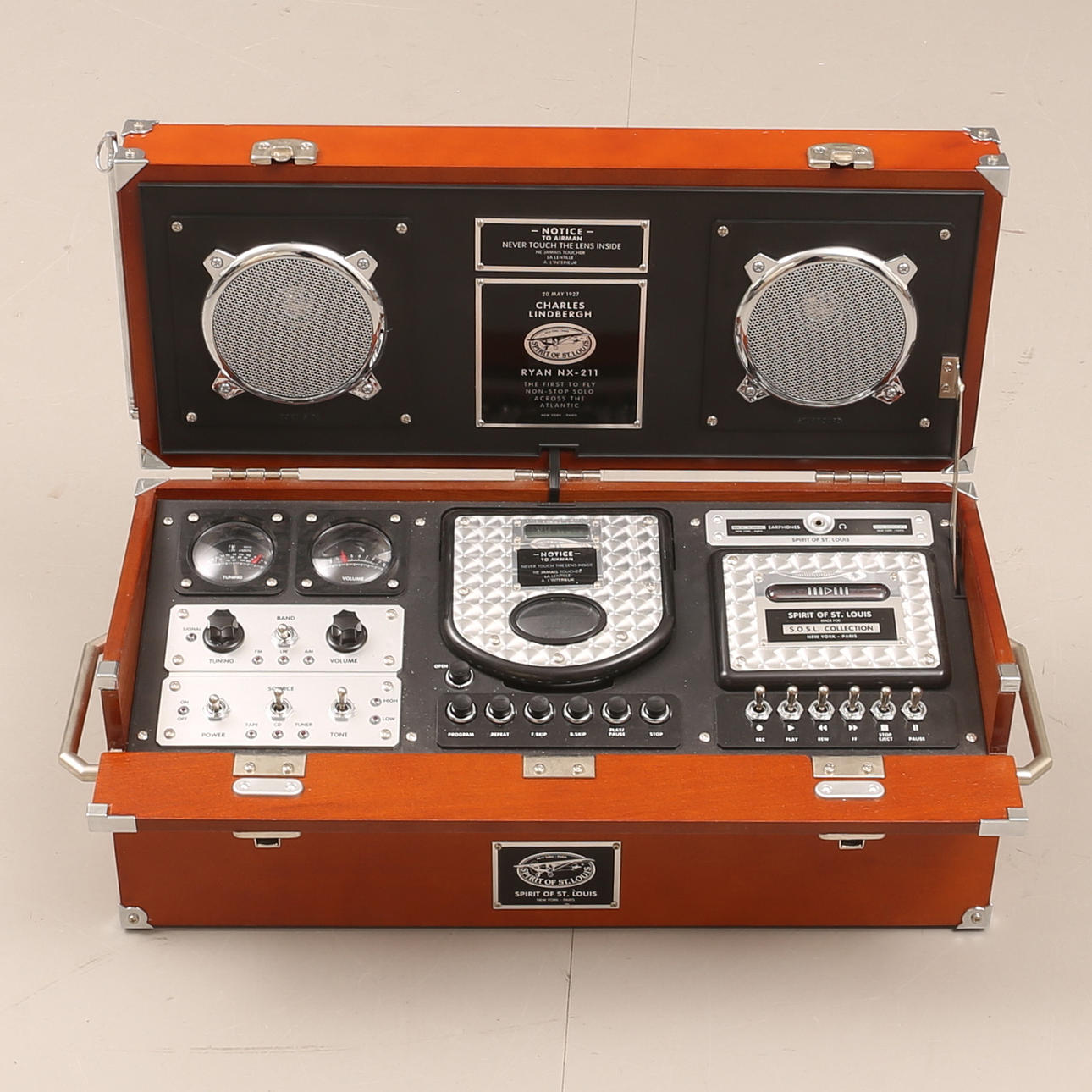 【動作確認済】Spirit of St. Louis ラジオ CD/カセット Charles Lindbergh Ryan NX-211 Spirit Of St. Louis CD Player AM/FM