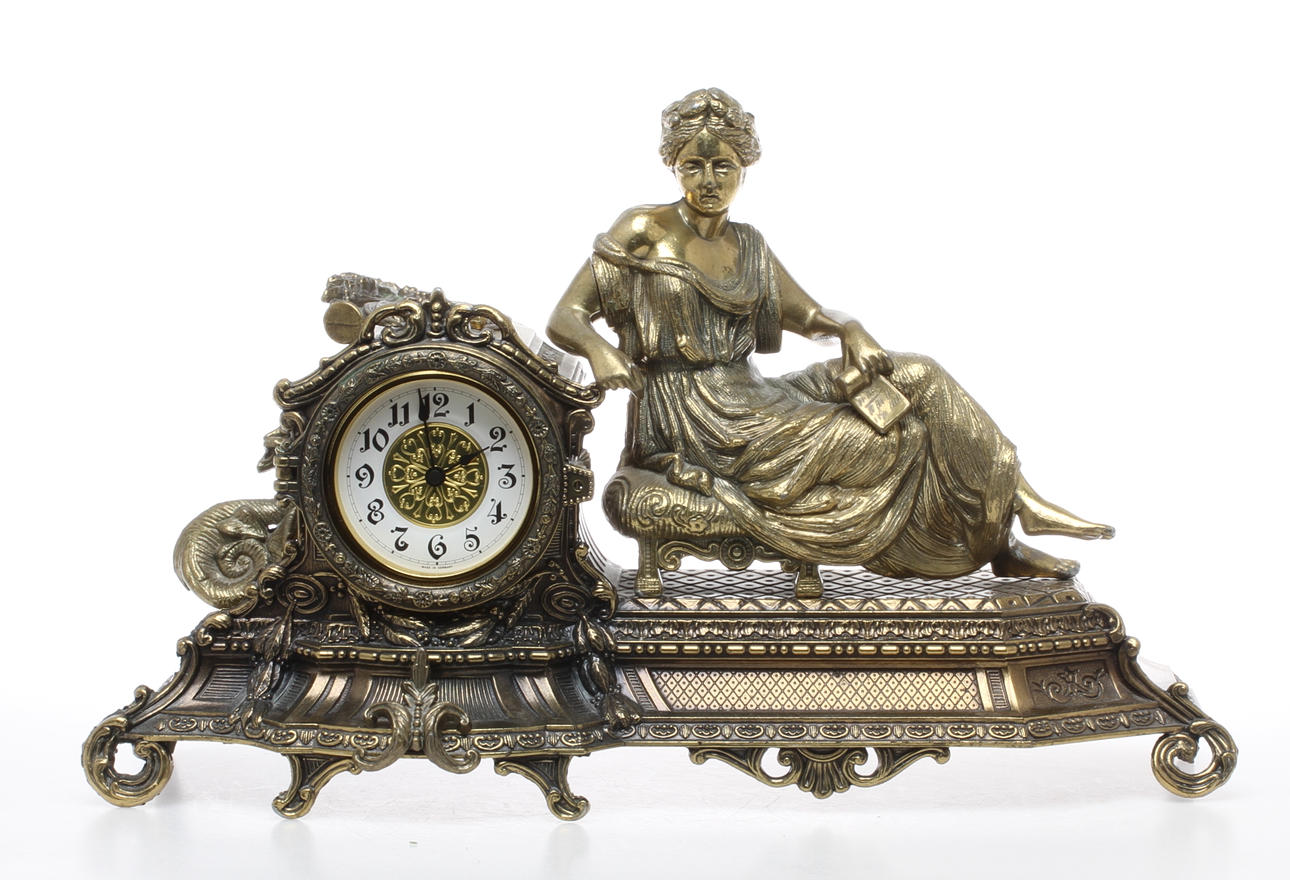 BORDSUR, metall, urverk quartz. Tyskland. 1900/2000-tal.