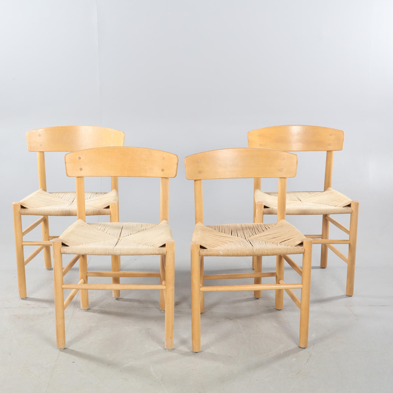 BØRGE MOGENSEN. stolar, 4 st, bok, "J39", 1900-tal.