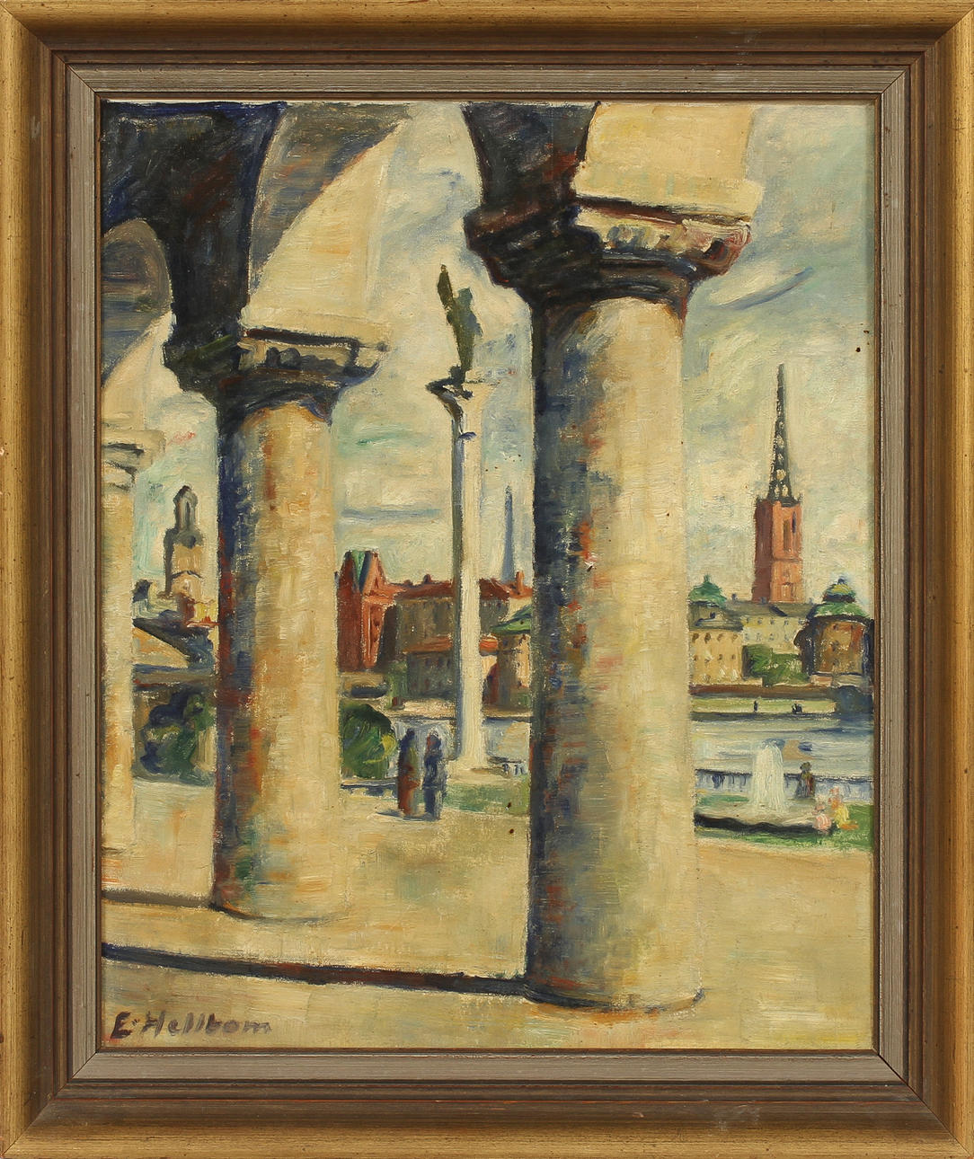 EMIL HELLBOM, olja på duk, sign.