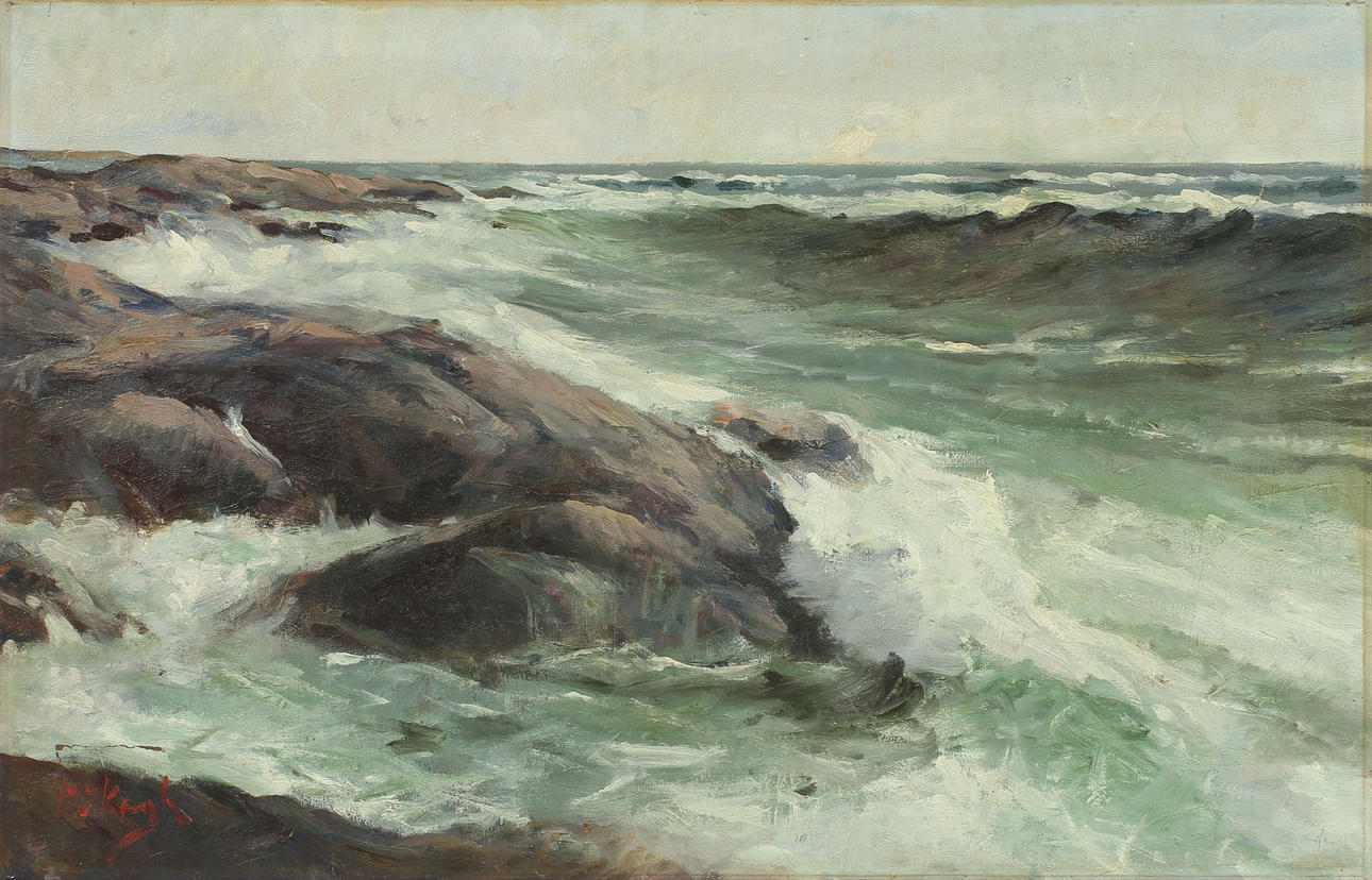 HENRIK SKAGH. Olja på duk, signerad.