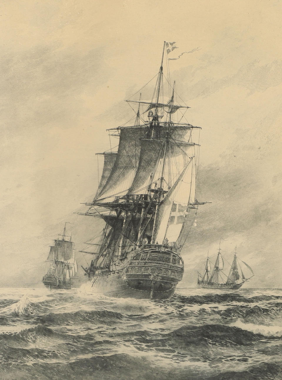 JACOB HÄGG. "Gustaf III", etching, signed J. Hagg.