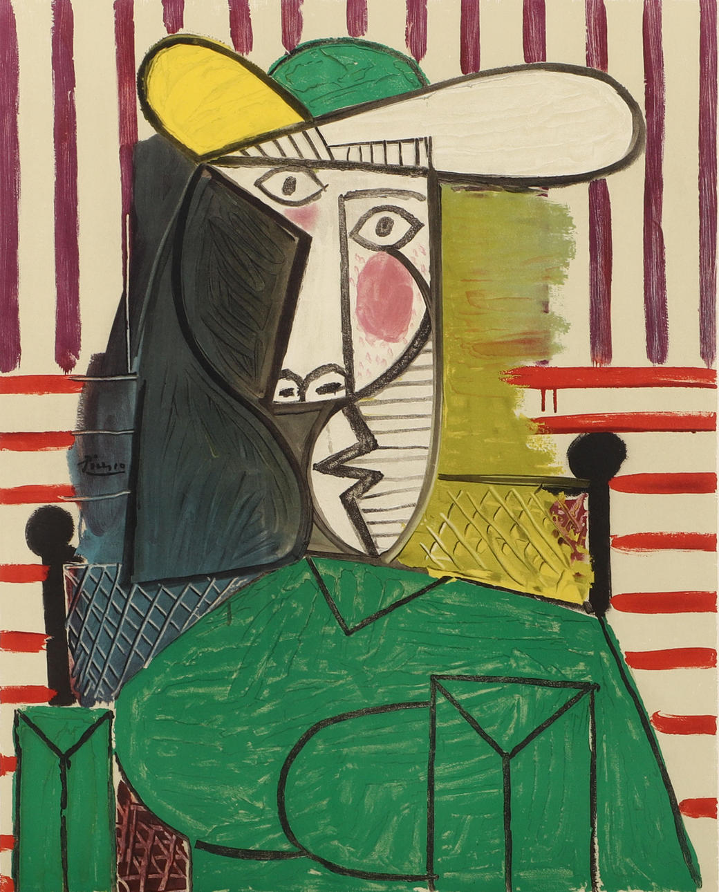 PABLO PICASSO. EFTER. Ansikte, grafiskt blad, osignerad.