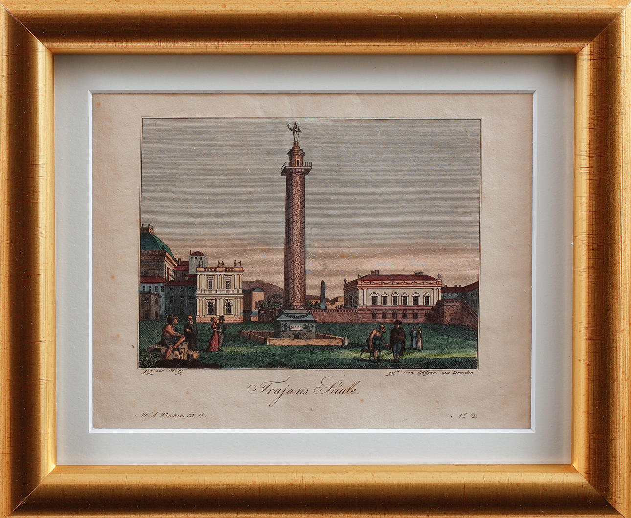 CLAUDE LE LORRAIN DELIN. After. Chepside London No 90, R Earlom fecit, as well as VON METZ, after "Trajan's Säule", von Böttger aus Dresden.