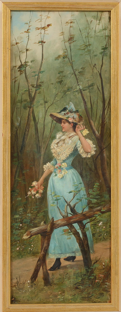 OKÄND KONSTNÄR. Olja på duk, 1800-tal.