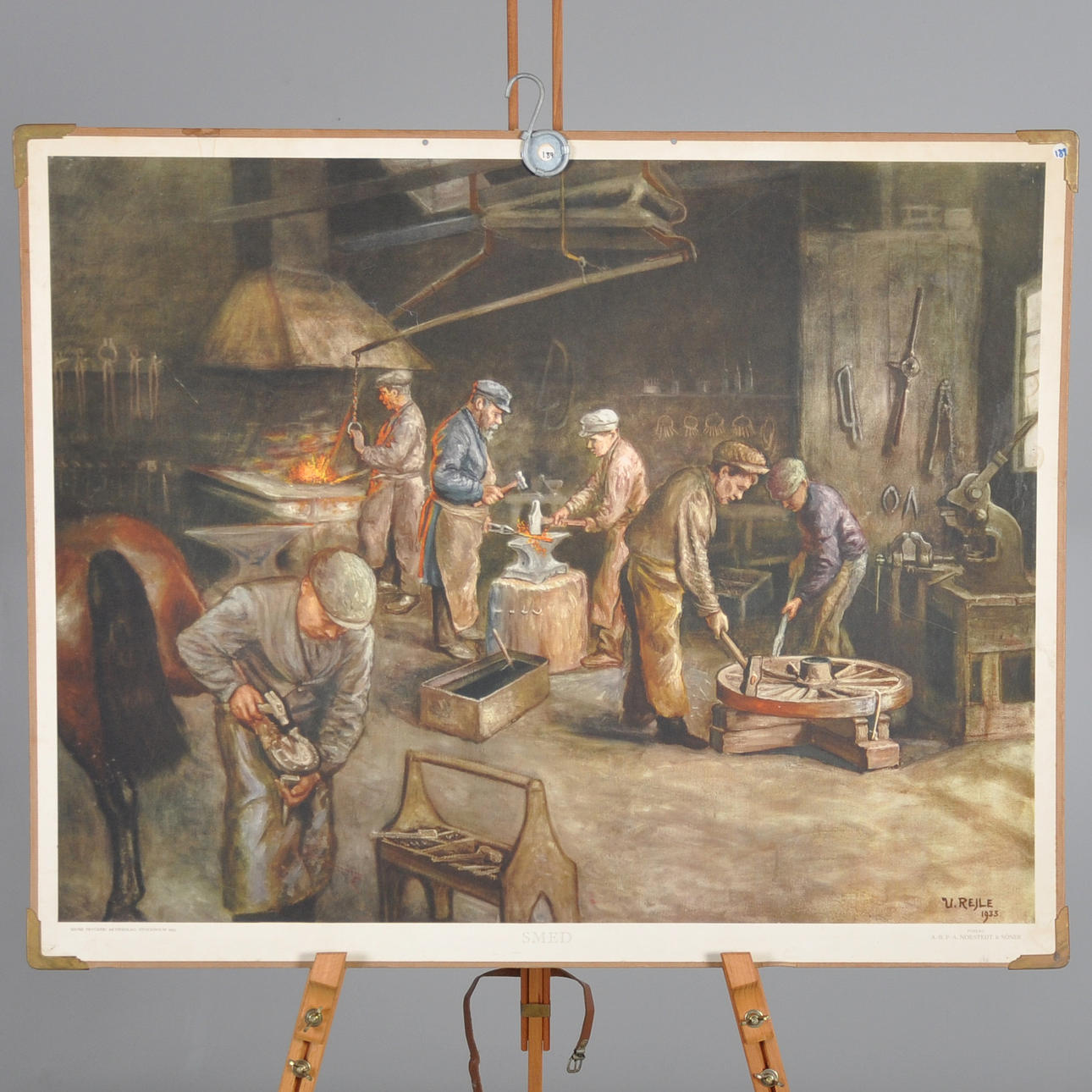 SCHOOL PLATE, BLACKSMITH.