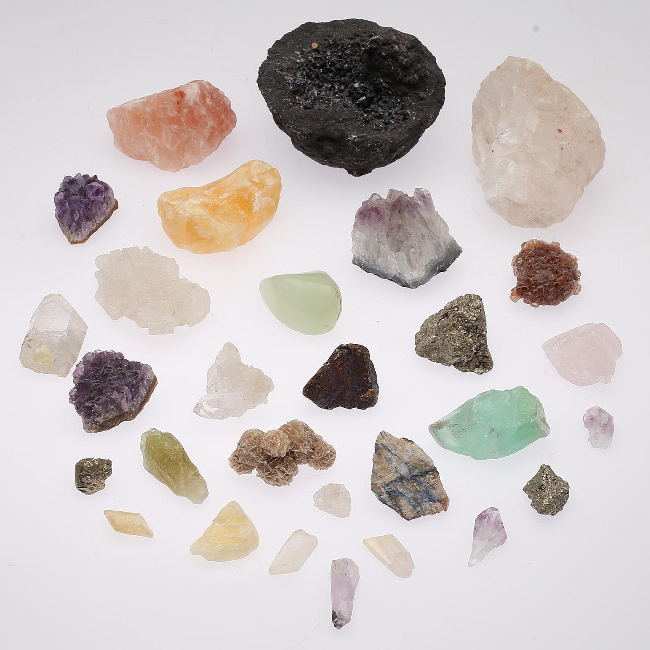 STEN, KRYSTALER, ametyster mm.