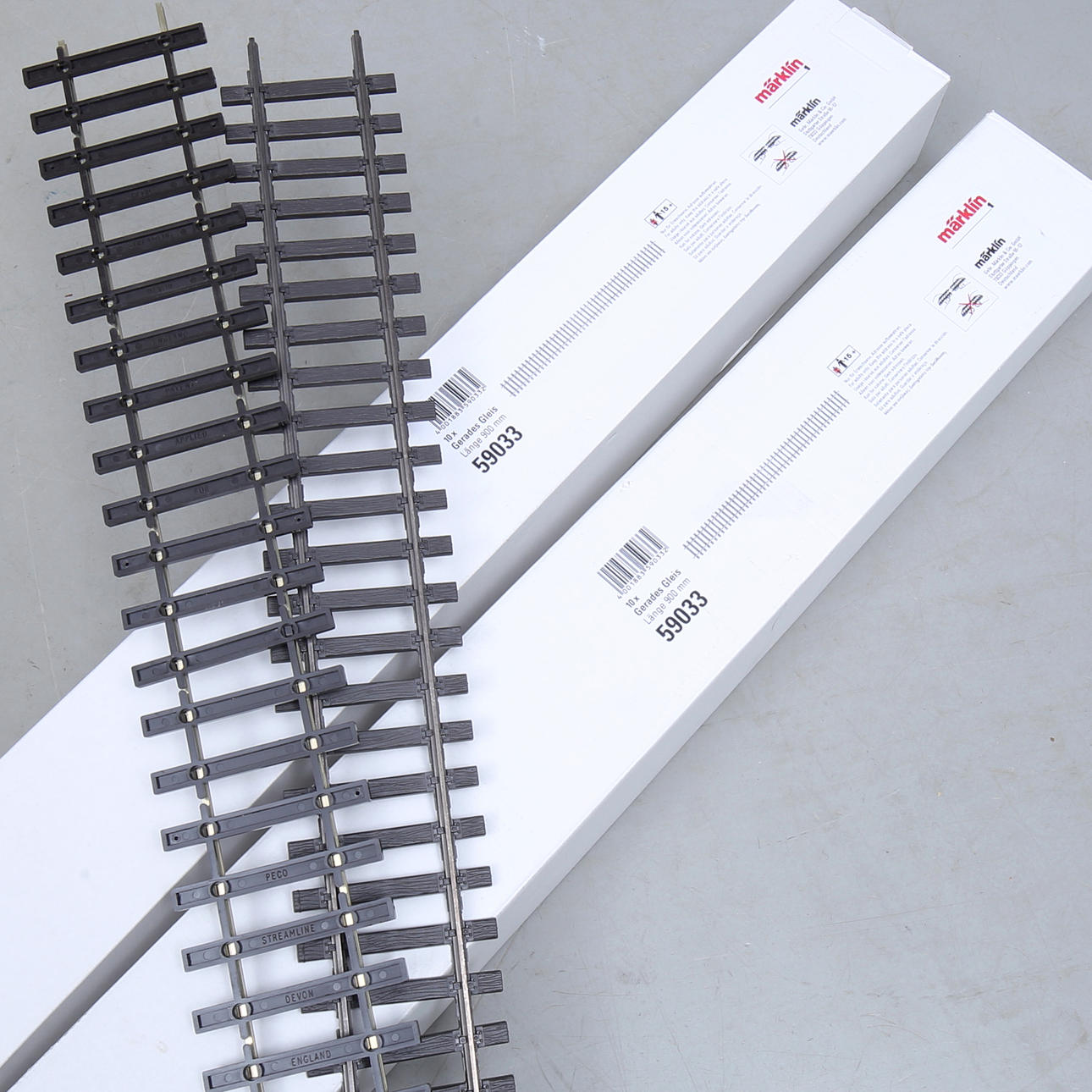 MÄRKLIN 59033 90 cm rak räls, 2x10 räls samt 2 lösa, spår 1. Leksaker ...