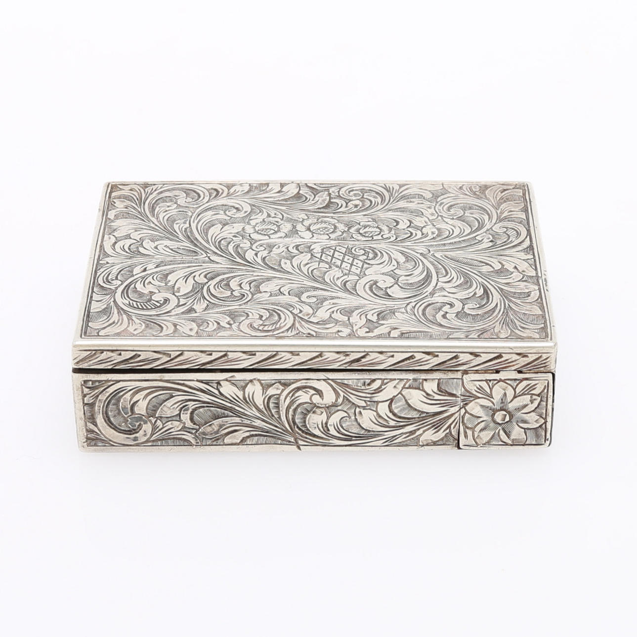 MAKE-UP BOX, SILVER, FIRENZE, CIRCA 1920/30S.