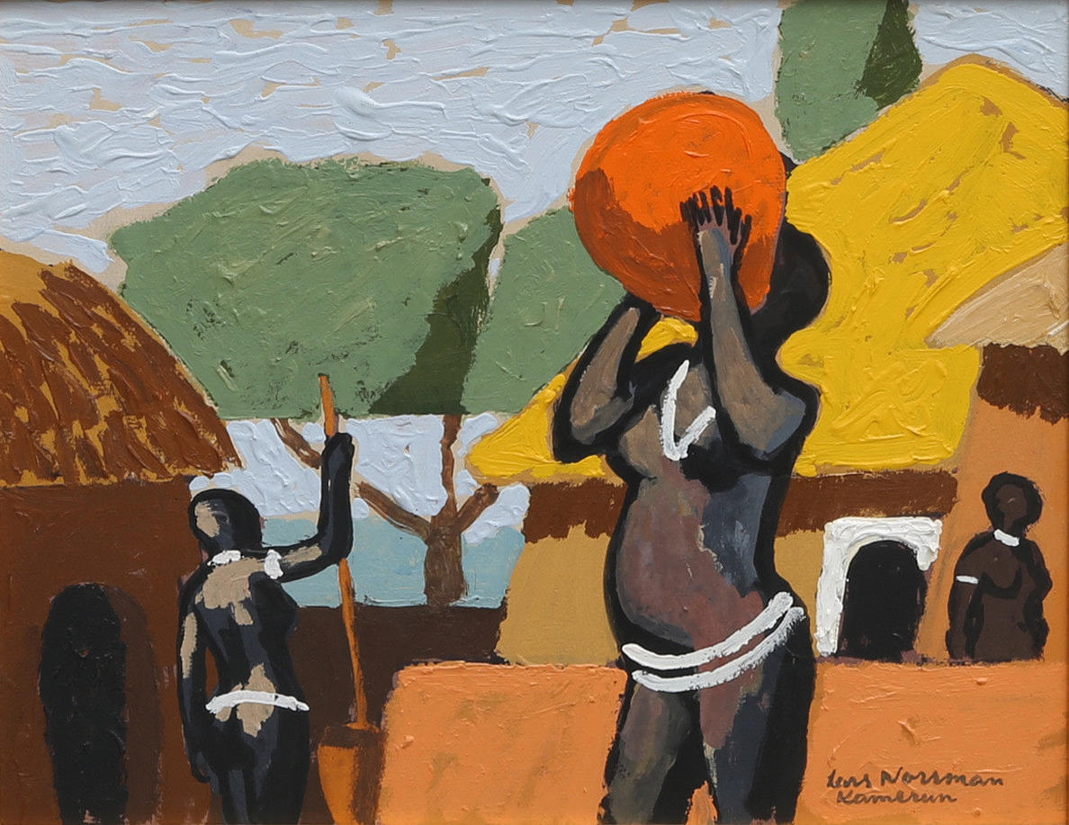 LARS NORRMAN. VATTENBÄRERSKA, KAMERUN.