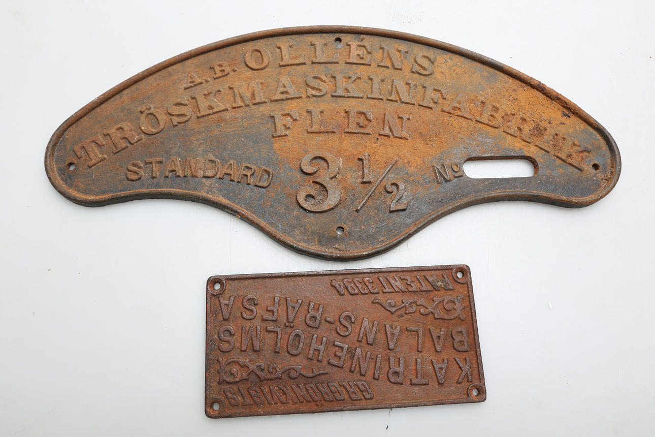 WERBESCHILDER 2 Stück, Eisen, frühes 20. Jahrhundert.