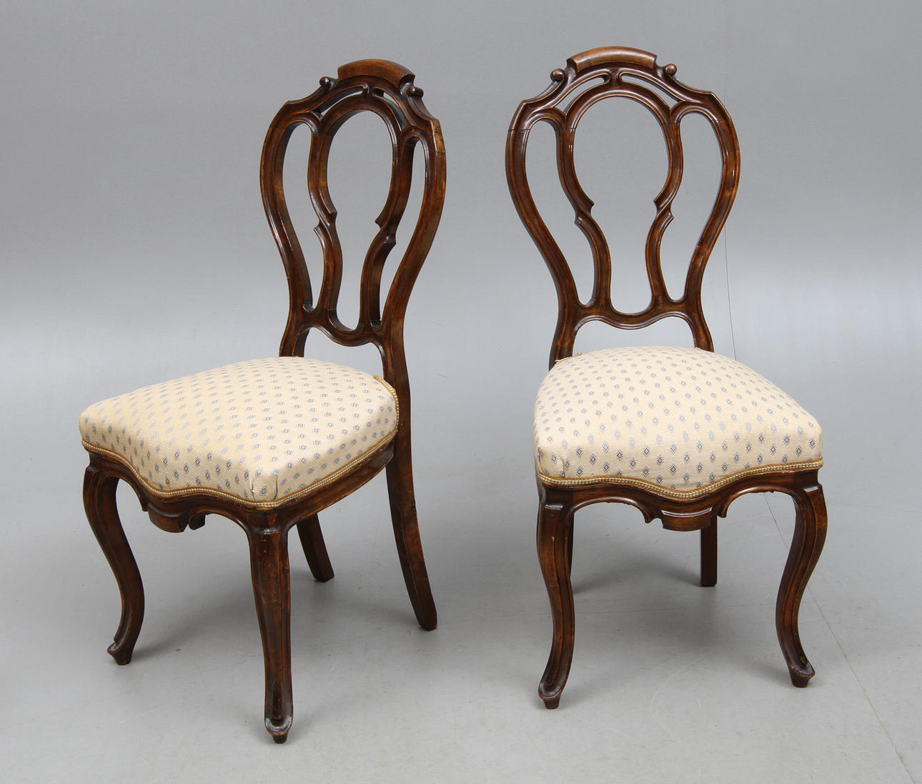 STOLAR, 1 par, nyrokoko, 1800-talets slut.