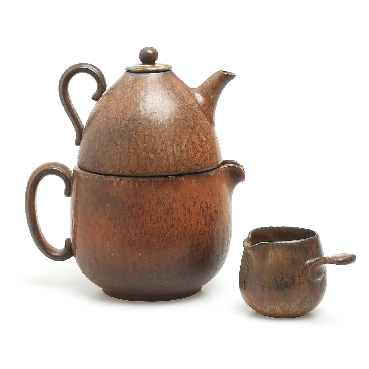 TEKANDE og FLØDEKANDE, stentøj, Gunnar Nylund, Rörstrand.