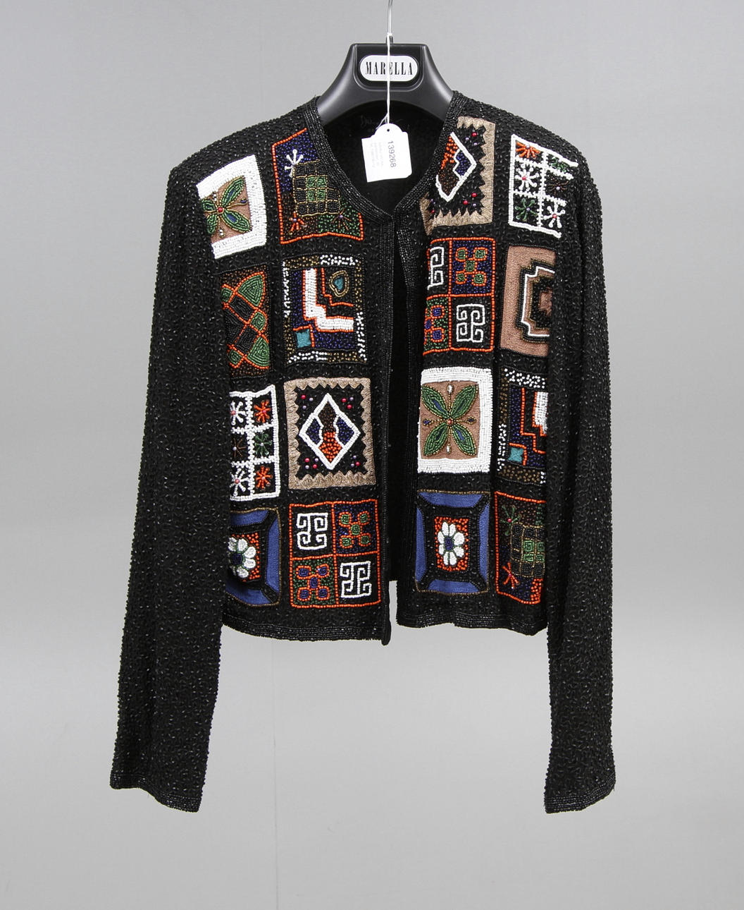 KAVAJ/JACKA, pärlbroderi, stl M, 1980/90-tal.