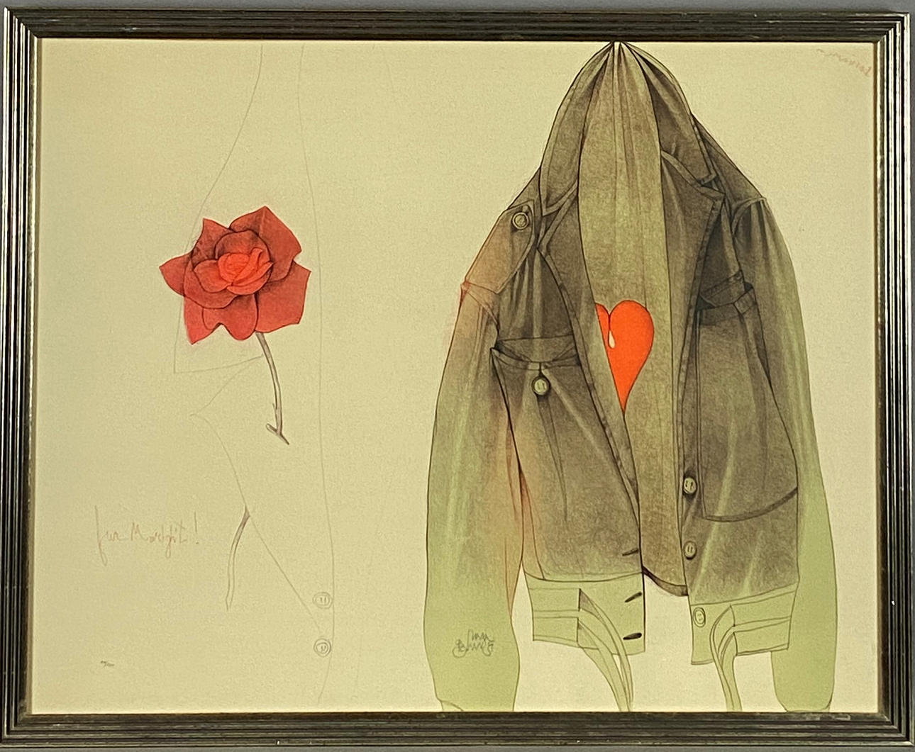 BRUNI, BRUNO. "For Margit", lithograph.