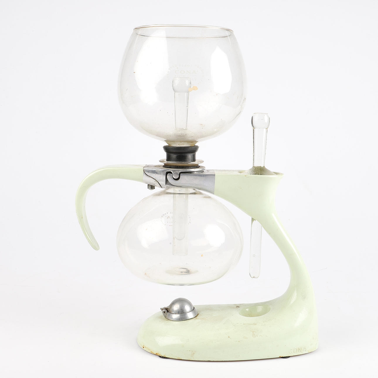 PERKULATOR, emaljerad metall/glas, Cona modell Rex, Abram Games.