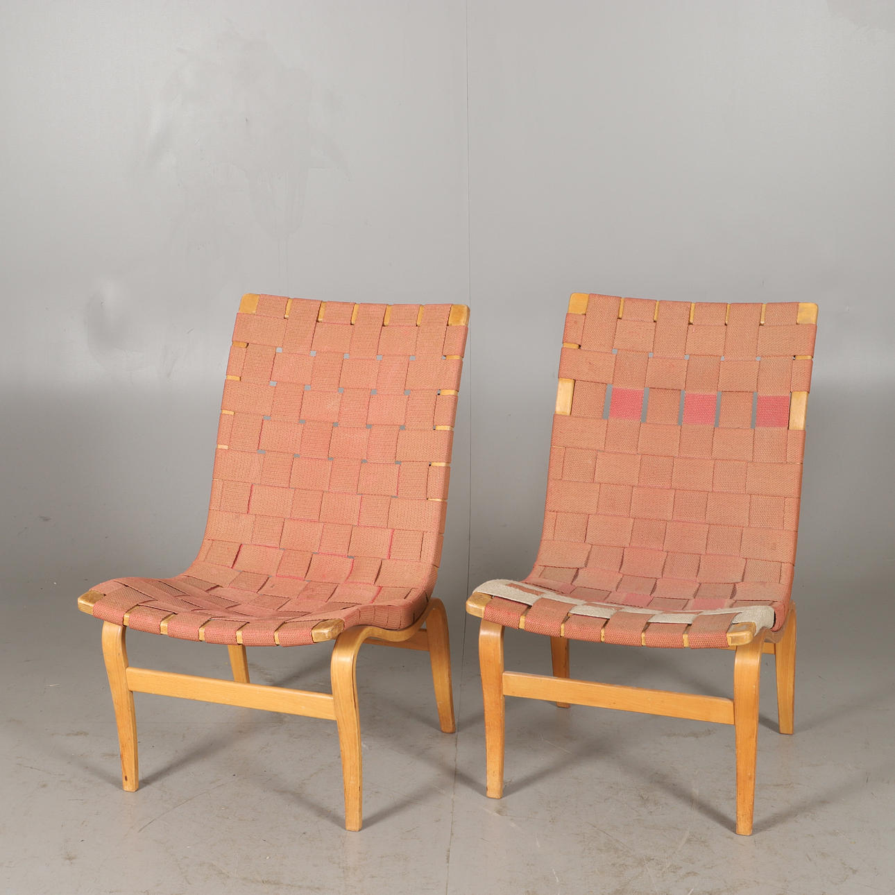 BRUNO MATHSSON. Fåtöljer, 1 par, "Eva", Karl Mathsson.