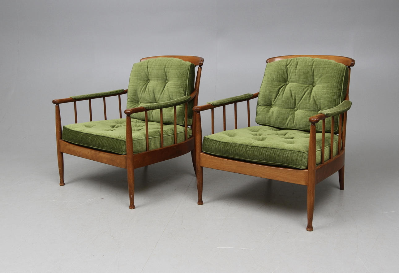 FÅTÖLJER, 1 par, "Skrindan", Kerstin Hörlin Holmquist, OPE-möbler.