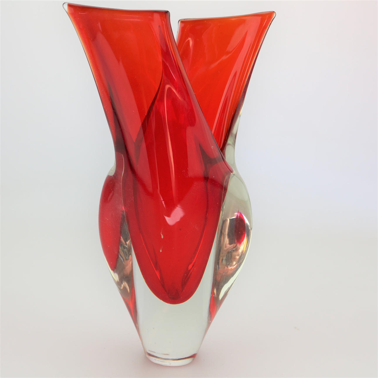 FLAVIO POLI. JARRON DE CRISTAL DE MURANO.