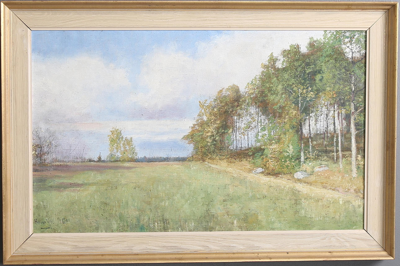 OLOF HERMELIN. Olja på linneduk, signerad och daterad 1901.