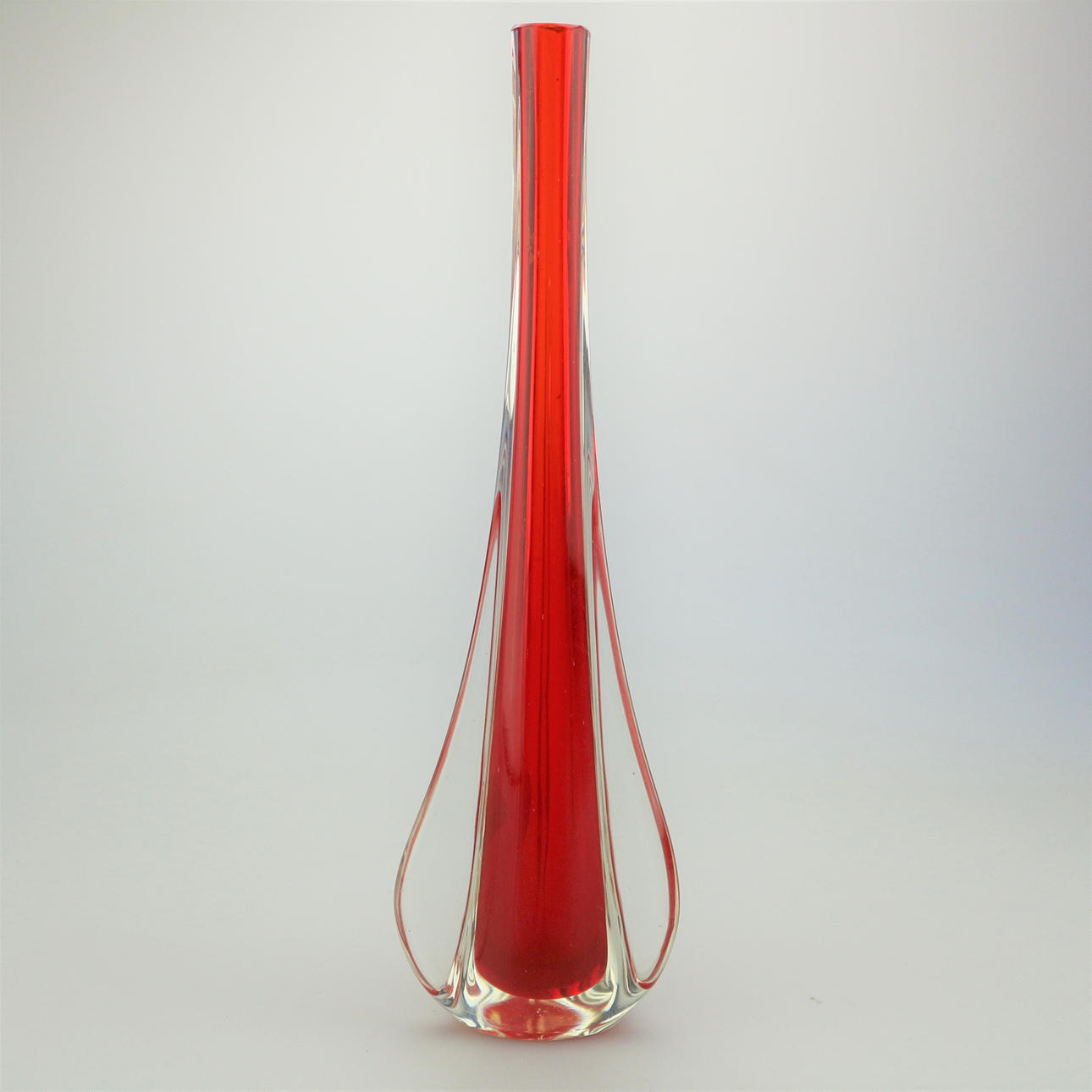工芸品 FORNASA De MVRAN A L'INSEGNA DEL MORETO Vintage Fornasa De Murano l'Insegna Del Moreto Red White