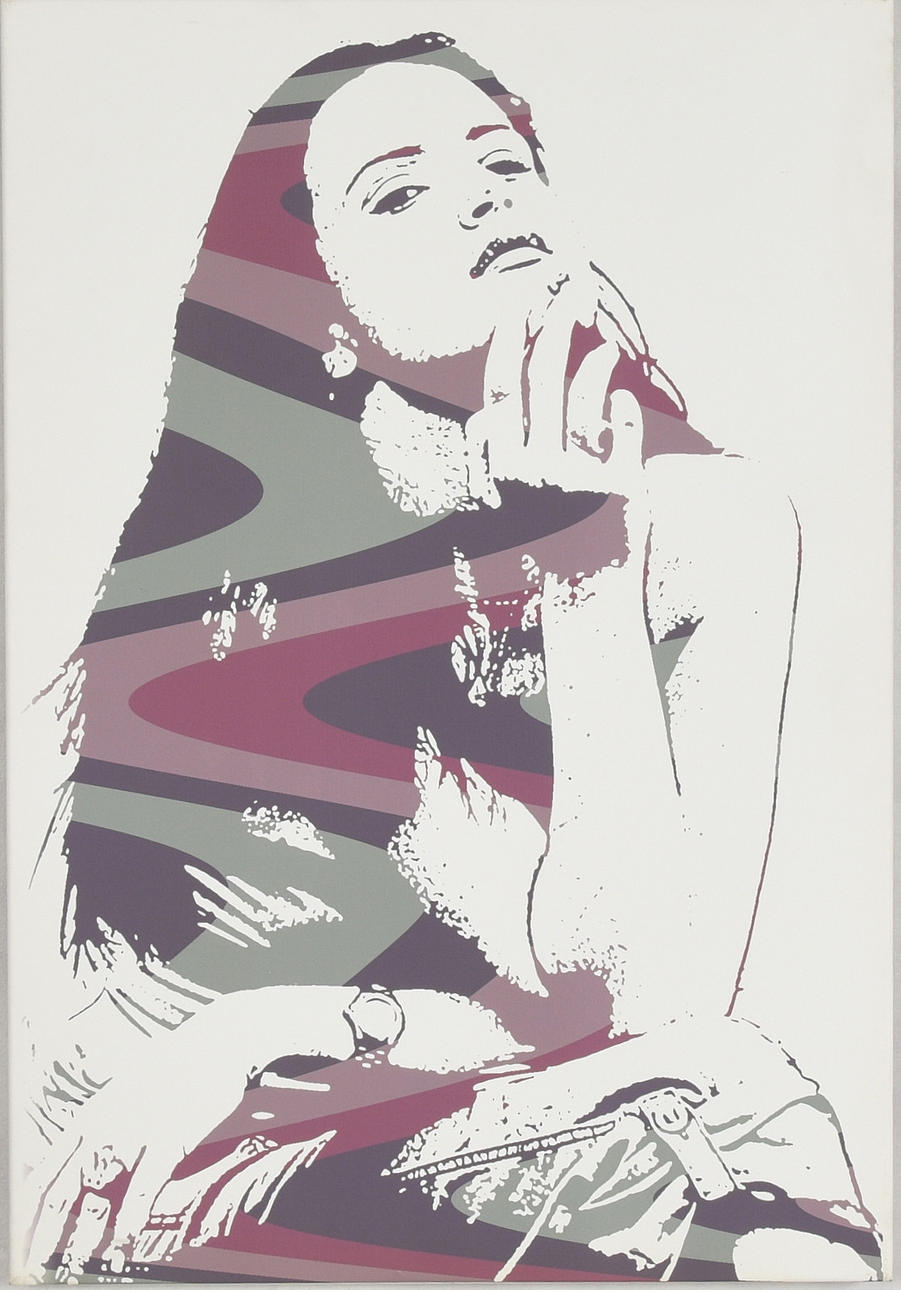 JON GORDON. Screenprint på canvas.