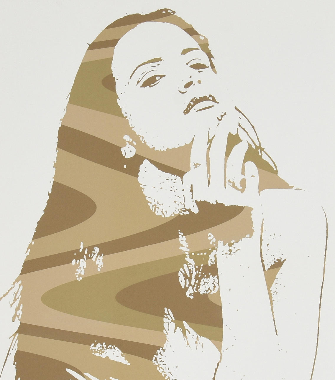 JON GORDON. Screenprint på canvas.