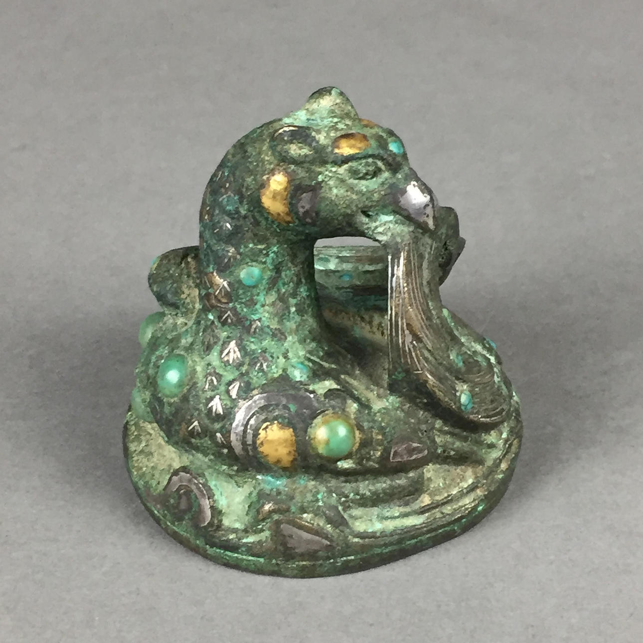 Verzierter BRONZE-KNAUF - China.