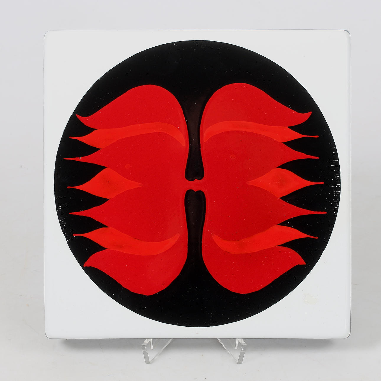 BENGT BERGLUND. Wall plaque, enamel graphics, Gustavsberg.