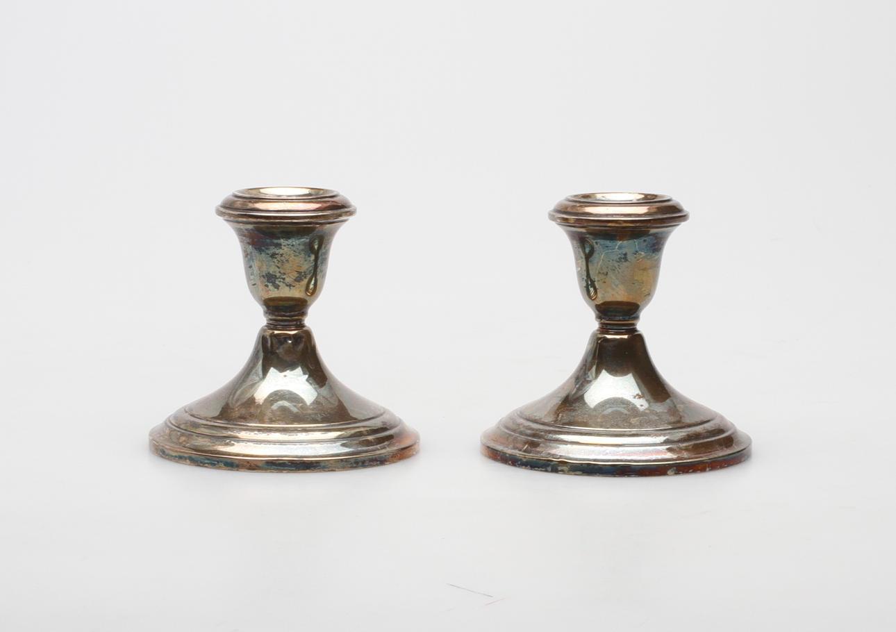 LJUSSTAKAR, ett par, silver, Gorham silver.