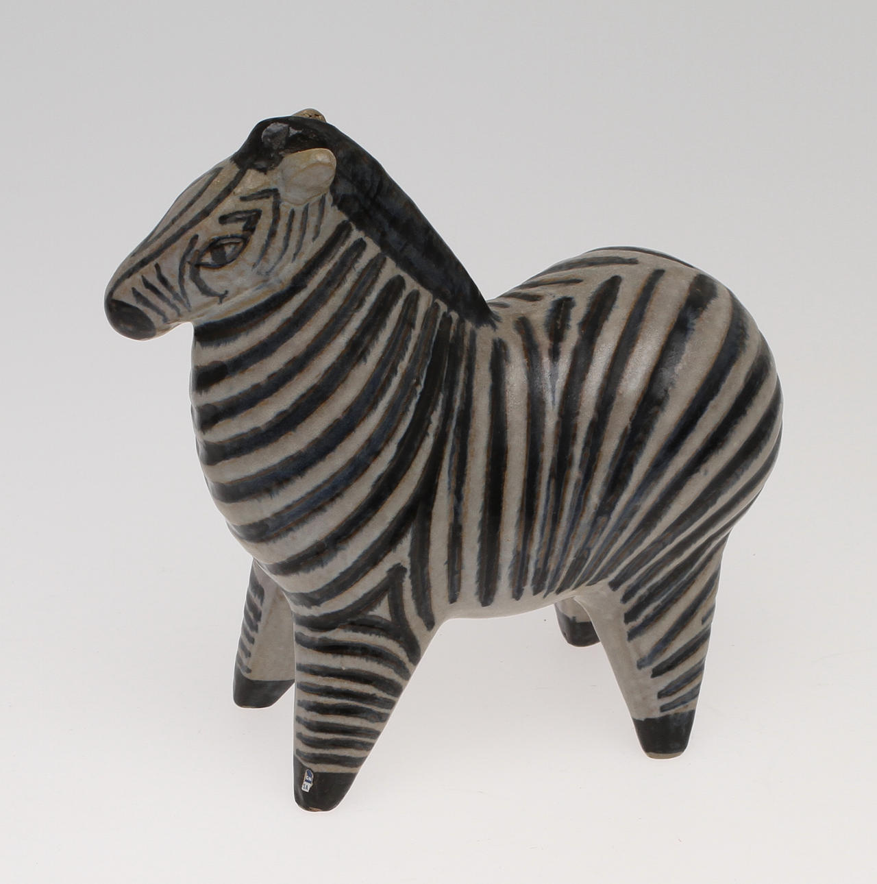 FIGURIN, Zebra, stengods. Lisa Larson, Gustavsberg.