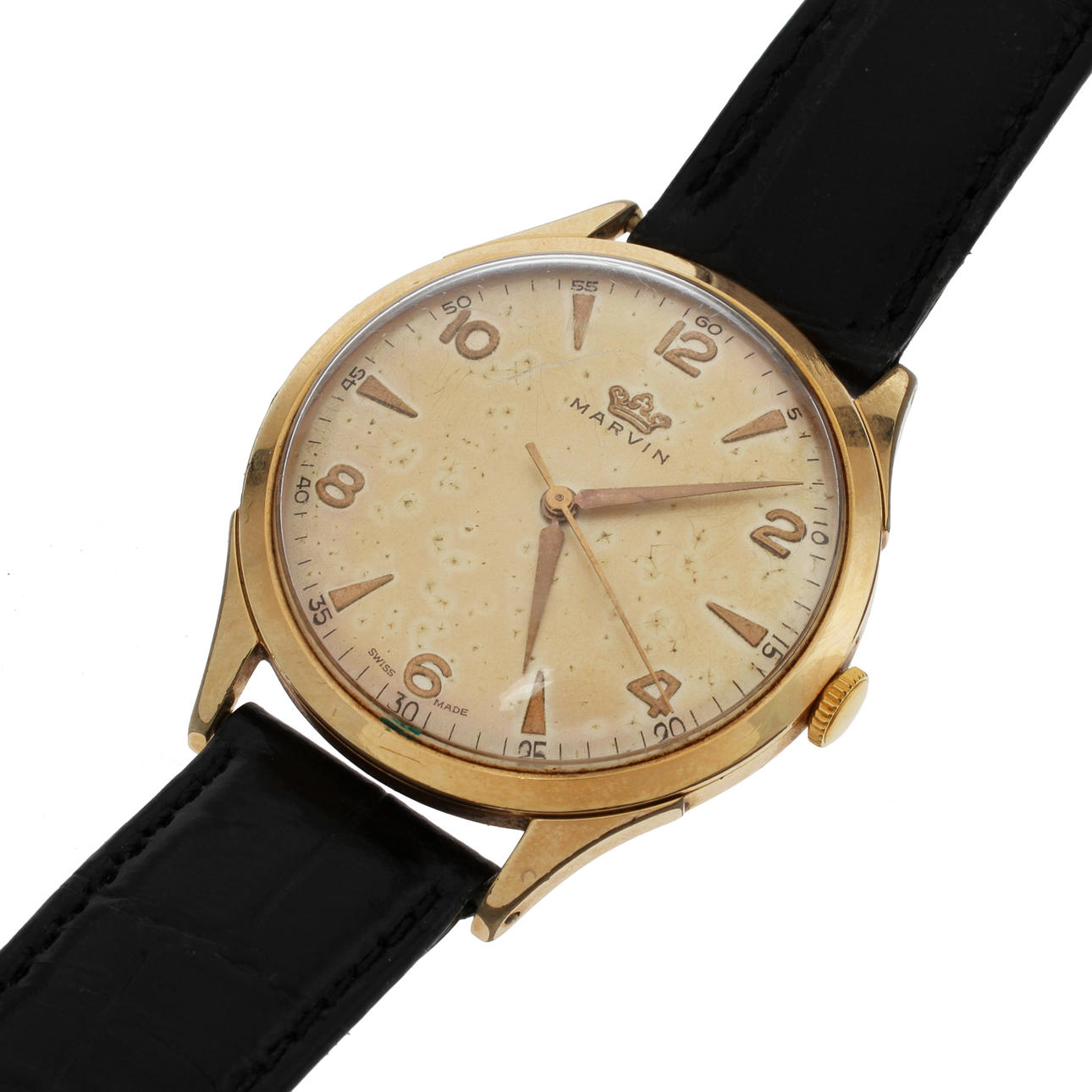 HERRUR, Marvin, mekanisk, förgylld, 1950-60-tal.