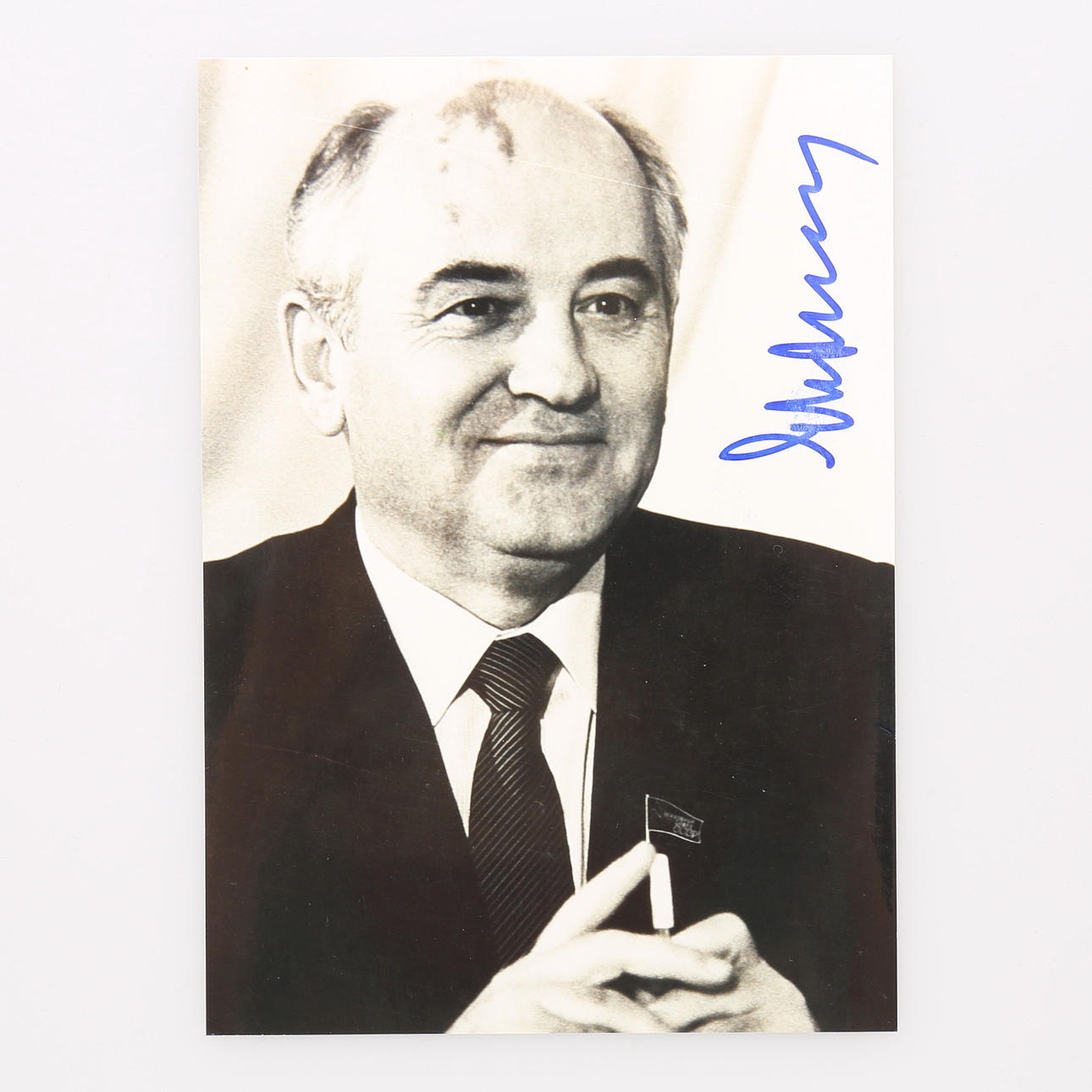 AUTOGRAMM. Michael Gorbatschow (1931-) russischer Politiker.