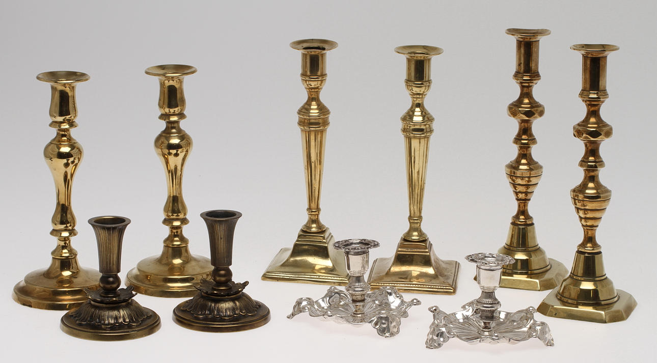 PARTI LJUSSTAKAR, 5 par, delvis England, 1900-tal.