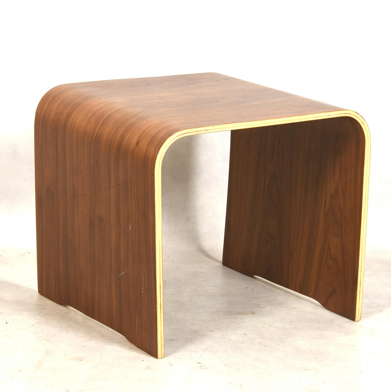 Stool, laminated wood, 20th century.