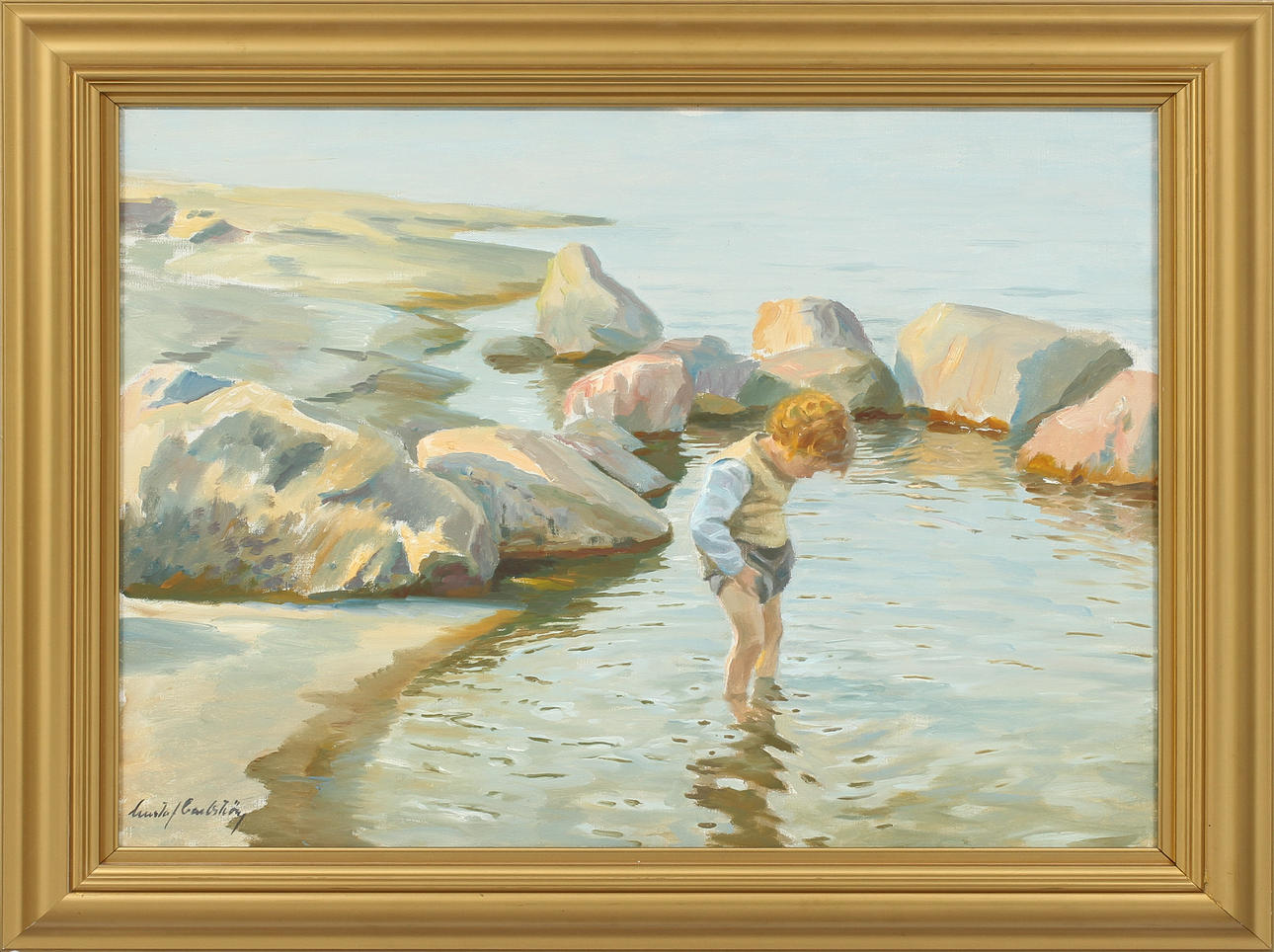 GUSTAF CARLSTRÖM. Olja på duk. Signerad.