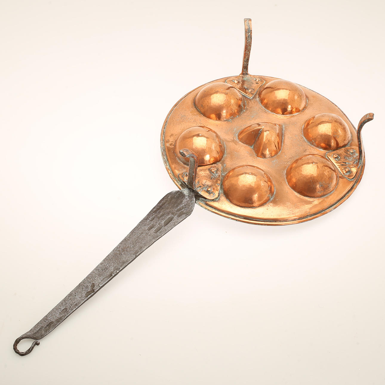 MUNKEPANNE, kobber, 1800-tallet.