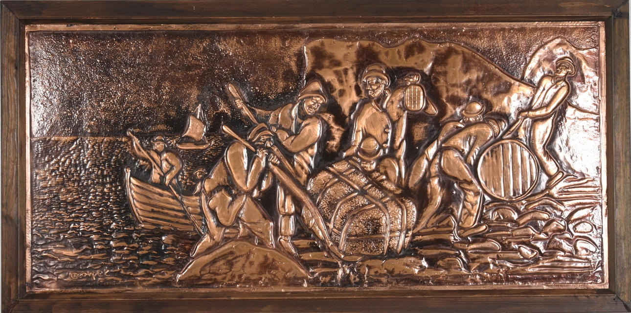 OIDENTIFIERAD KONSTNÄR. kuparilevy.