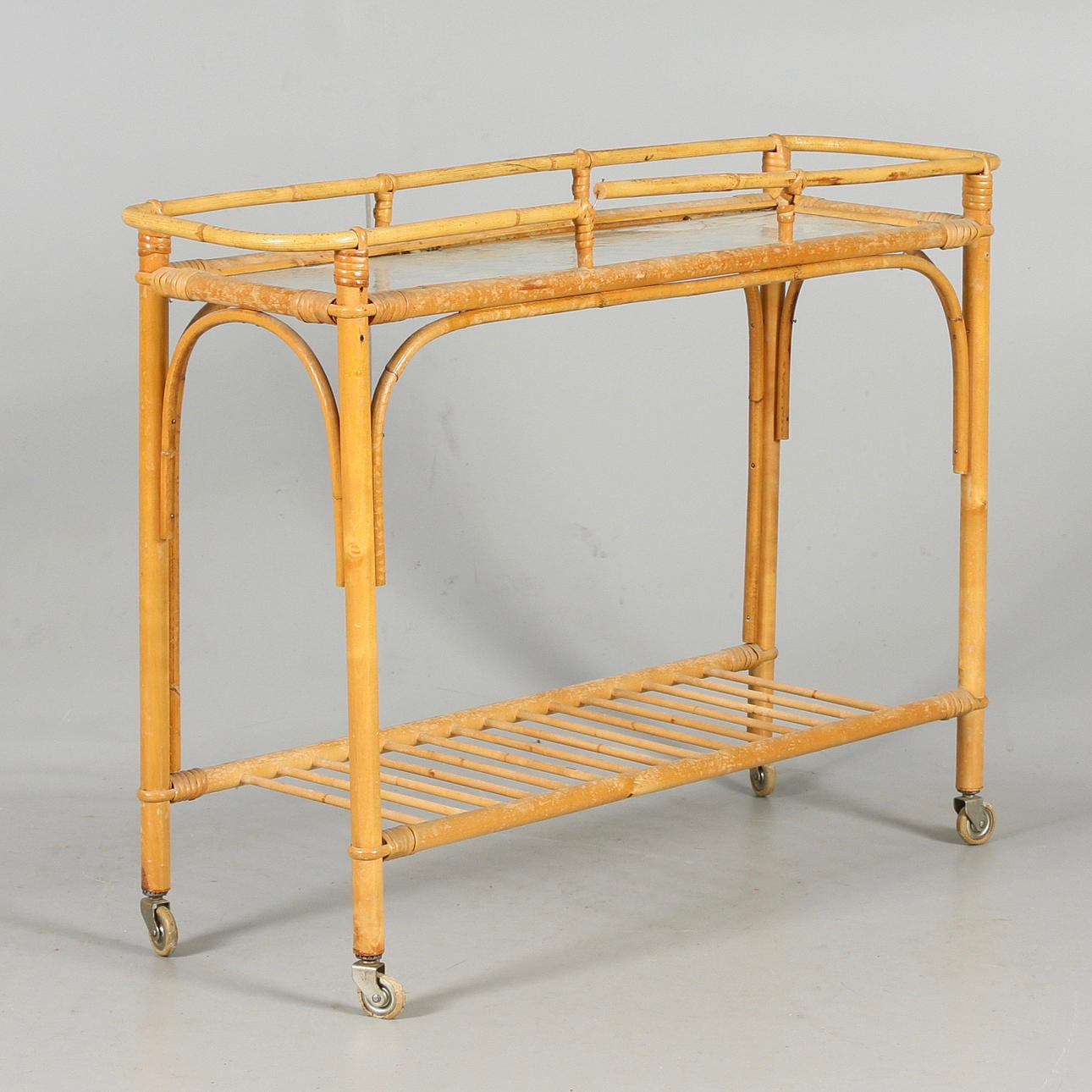 BLOMBORD, bambu och glas, 1900-talets mitt.