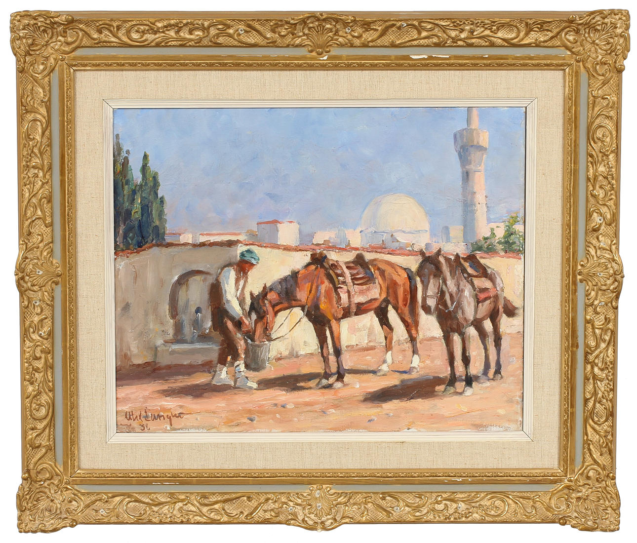 ALEXANDER LANGLET. Olja på duk. Signerad och daterad 36.